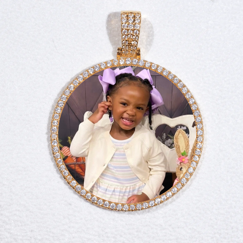 MEDIUM 3D CIRCLE CUSTOM PICTURE PENDANT