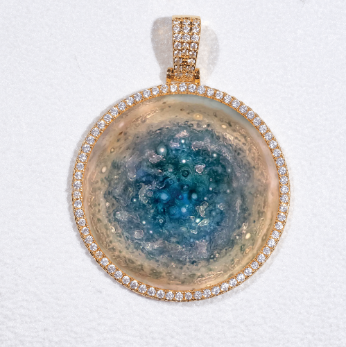 MEDIUM 3D CIRCLE CUSTOM PICTURE PENDANT