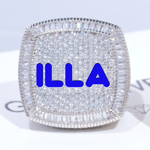 CUSTOM LETTER 3D ICED RING