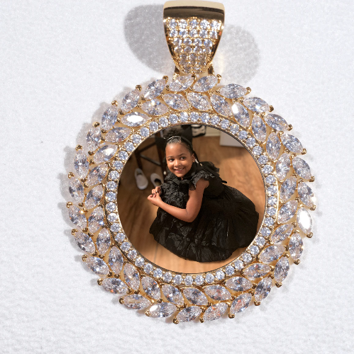 Large 3D Wheat Ear Custom Picture Pendant