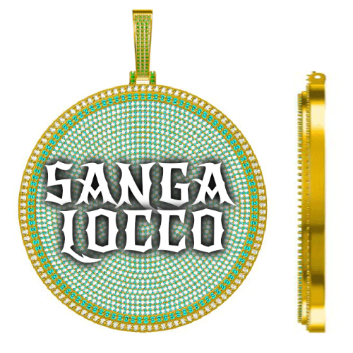 CUSTOM LETTER NECKLACE 3D BIG DISC
