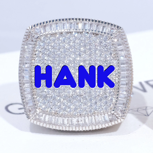 CUSTOM LETTER 3D ICED RING