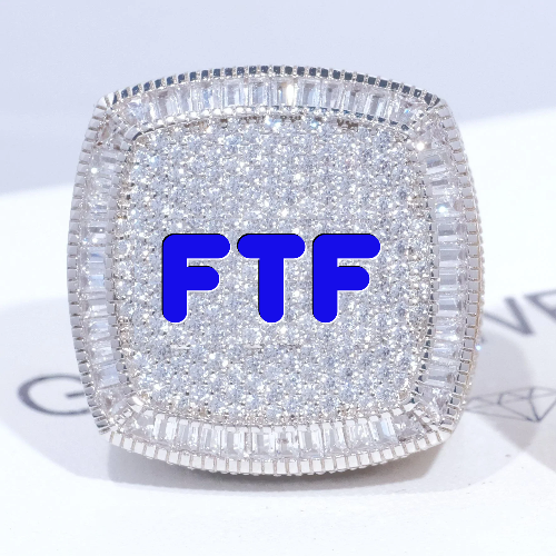 CUSTOM LETTER 3D ICED RING