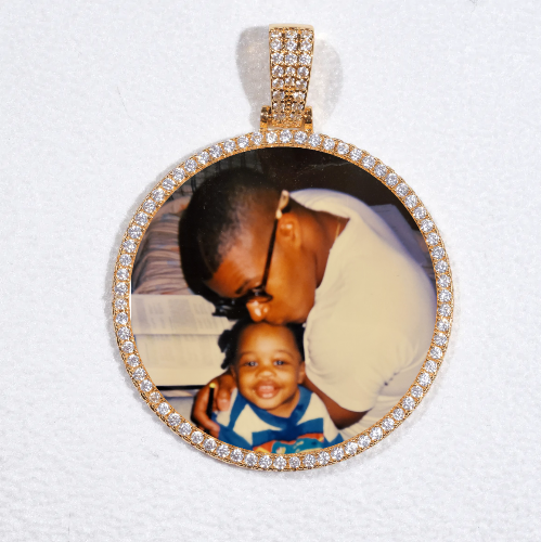 MEDIUM 3D CIRCLE CUSTOM PICTURE PENDANT