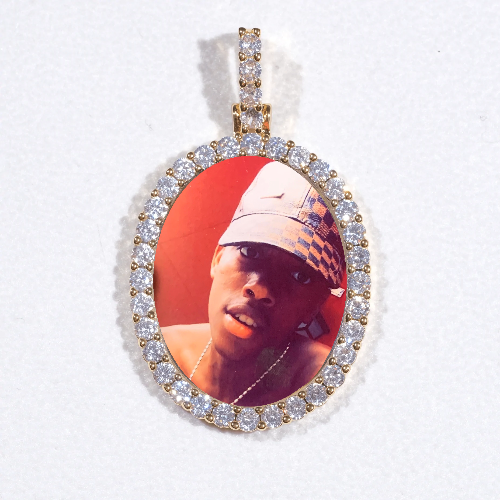 3D Oval Custom Picture Pendant