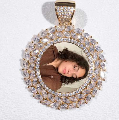 Large 3D Wheat Ear Custom Picture Pendant