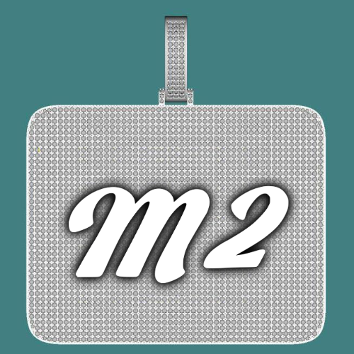 CUSTOM LETTER NECKLACE 3D BIG SQUARE