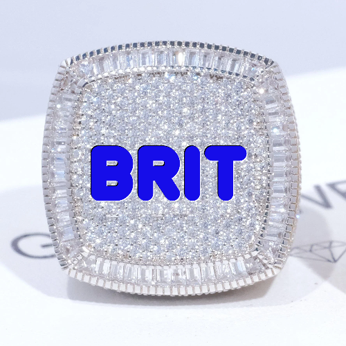 CUSTOM LETTER 3D ICED RING