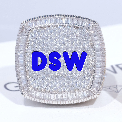 CUSTOM LETTER 3D ICED RING