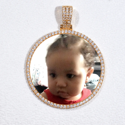 MEDIUM 3D CIRCLE CUSTOM PICTURE PENDANT