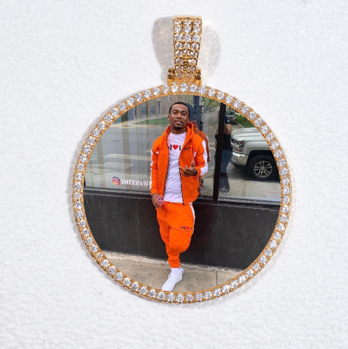 MEDIUM 3D CIRCLE CUSTOM PICTURE PENDANT
