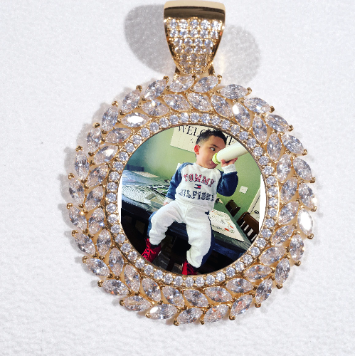 Large 3D Wheat Ear Custom Picture Pendant