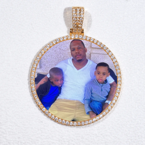 MEDIUM 3D CIRCLE CUSTOM PICTURE PENDANT