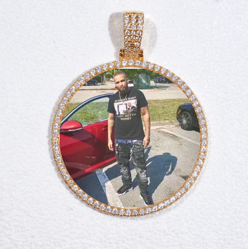 MEDIUM 3D CIRCLE CUSTOM PICTURE PENDANT