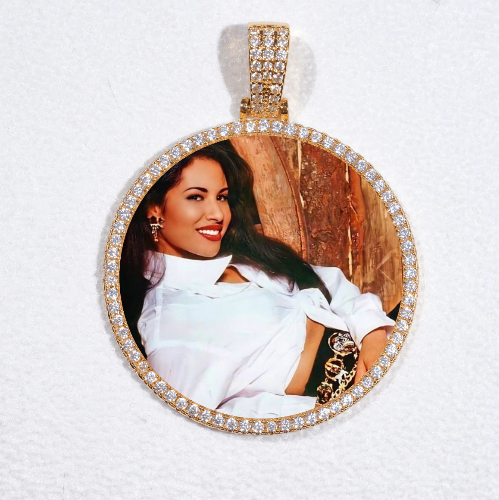 MEDIUM 3D CIRCLE CUSTOM PICTURE PENDANT