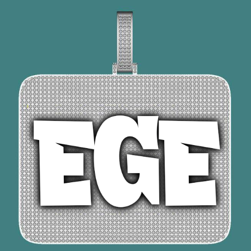 CUSTOM LETTER NECKLACE 3D BIG SQUARE