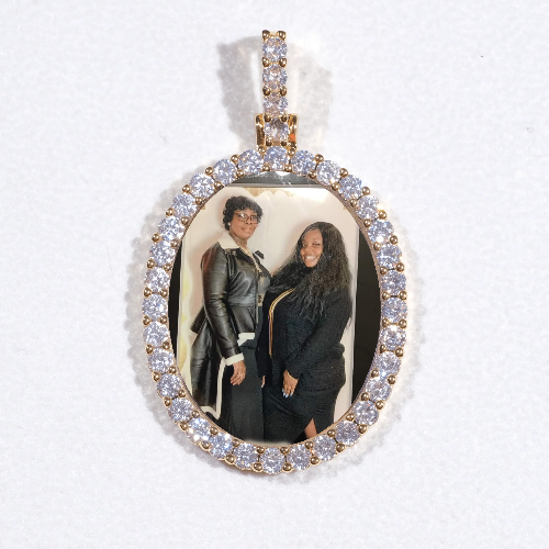 3D Oval Custom Picture Pendant