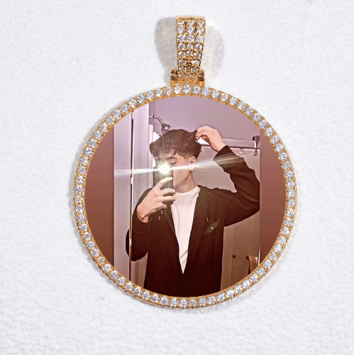 MEDIUM 3D CIRCLE CUSTOM PICTURE PENDANT