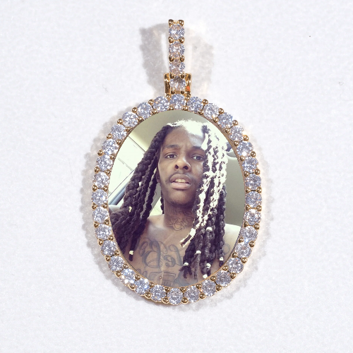 3D Oval Custom Picture Pendant
