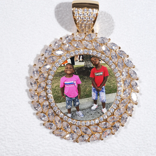 Large 3D Wheat Ear Custom Picture Pendant