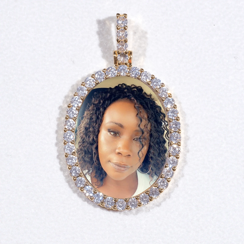 3D Oval Custom Picture Pendant