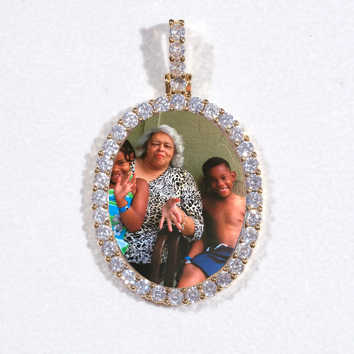 3D Oval Custom Picture Pendant
