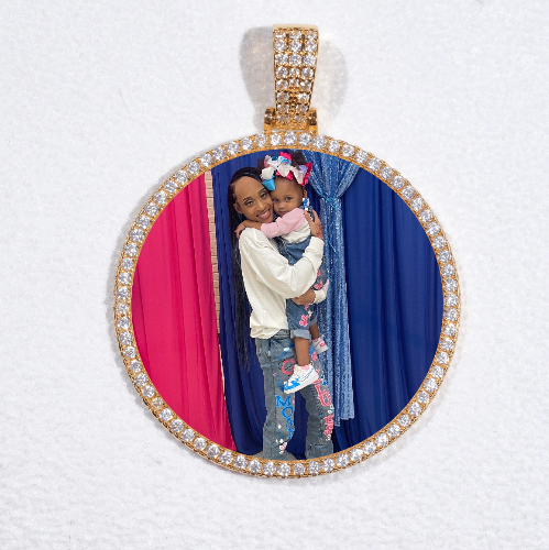 MEDIUM 3D CIRCLE CUSTOM PICTURE PENDANT
