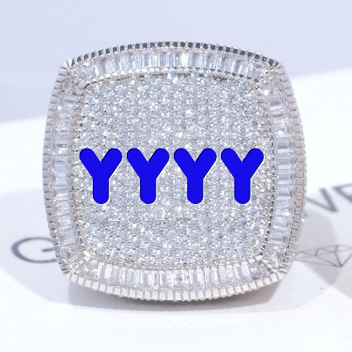 CUSTOM LETTER 3D ICED RING