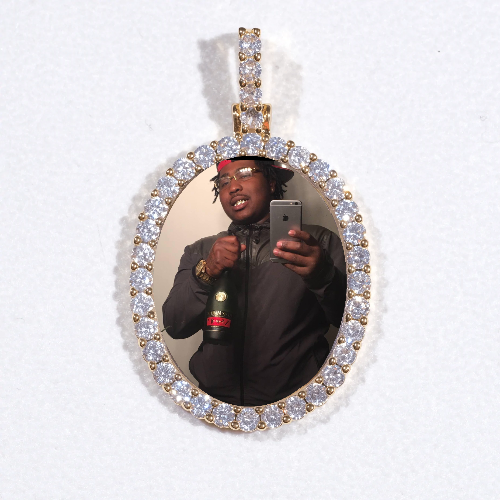 3D Oval Custom Picture Pendant