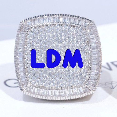 CUSTOM LETTER 3D ICED RING
