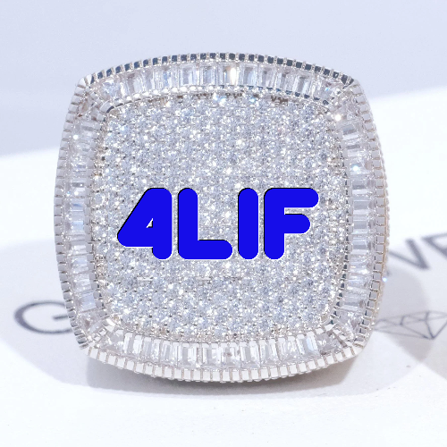 CUSTOM LETTER 3D ICED RING