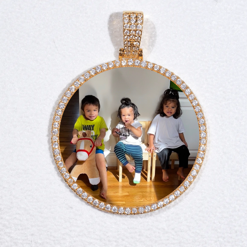 MEDIUM 3D CIRCLE CUSTOM PICTURE PENDANT
