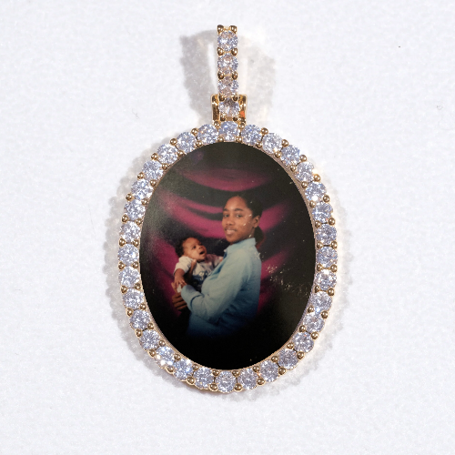 3D Oval Custom Picture Pendant