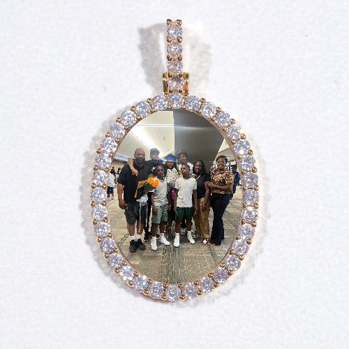 3D Oval Custom Picture Pendant