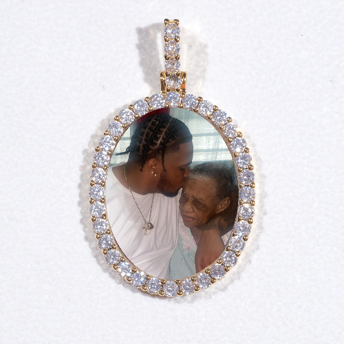 3D Oval Custom Picture Pendant
