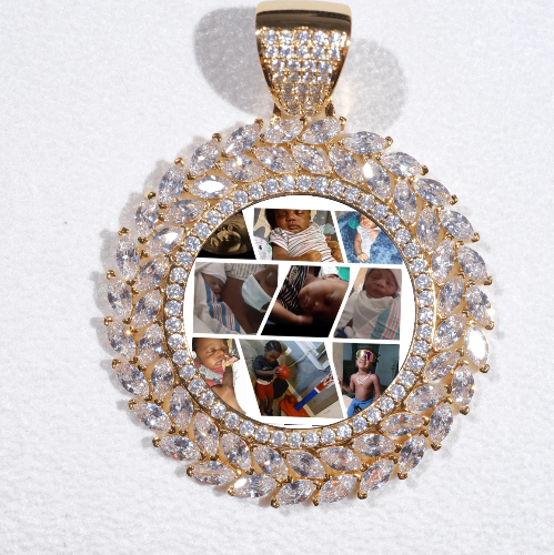 Large 3D Wheat Ear Custom Picture Pendant