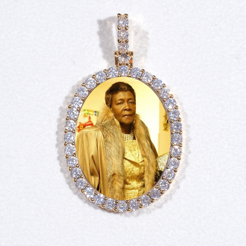 3D Oval Custom Picture Pendant