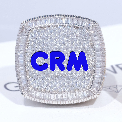 CUSTOM LETTER 3D ICED RING