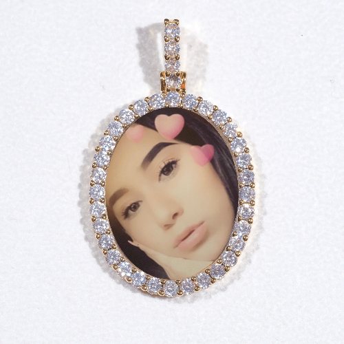 3D Oval Custom Picture Pendant