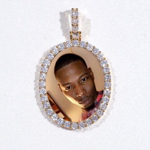 3D Oval Custom Picture Pendant