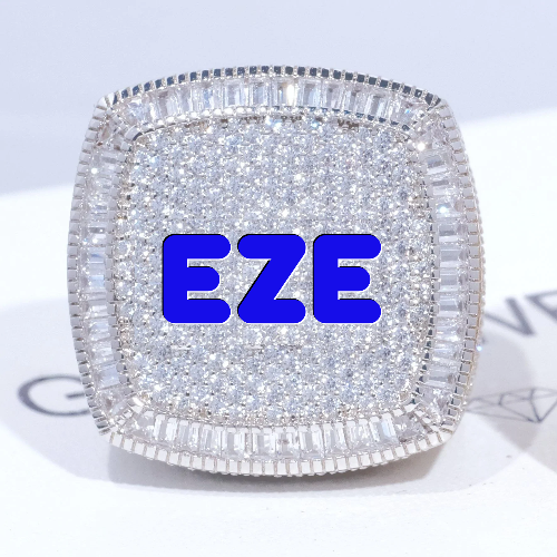 CUSTOM LETTER 3D ICED RING