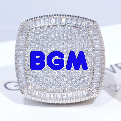 CUSTOM LETTER 3D ICED RING