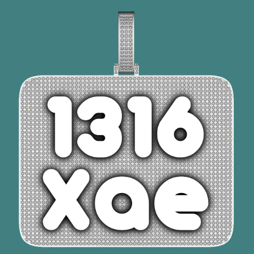 CUSTOM LETTER NECKLACE 3D BIG SQUARE