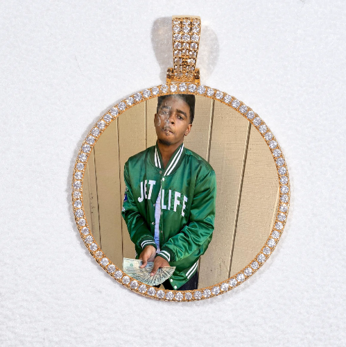MEDIUM 3D CIRCLE CUSTOM PICTURE PENDANT