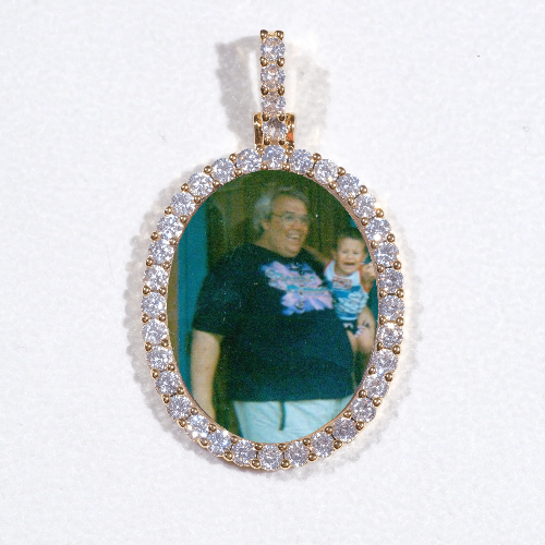 3D Oval Custom Picture Pendant