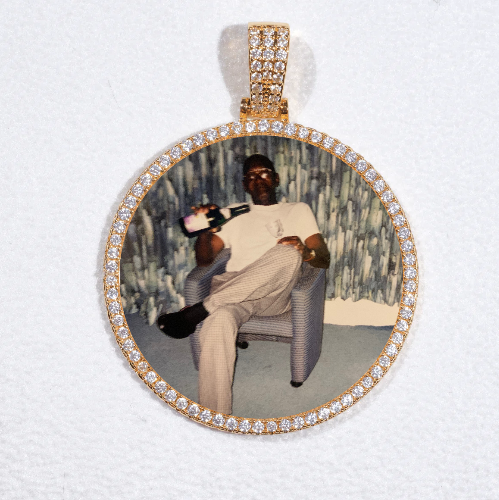 MEDIUM 3D CIRCLE CUSTOM PICTURE PENDANT