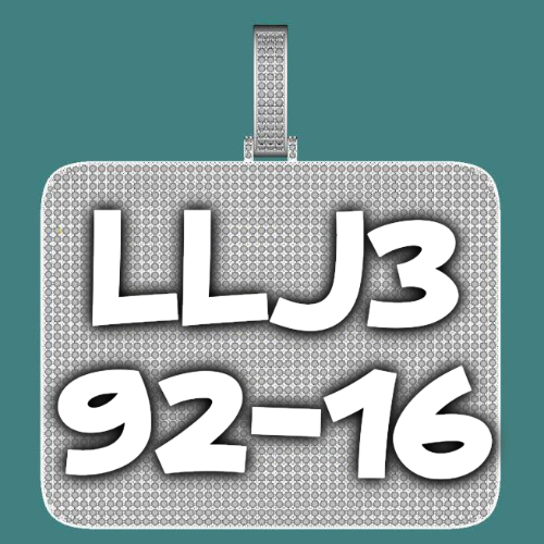 CUSTOM LETTER NECKLACE 3D BIG SQUARE