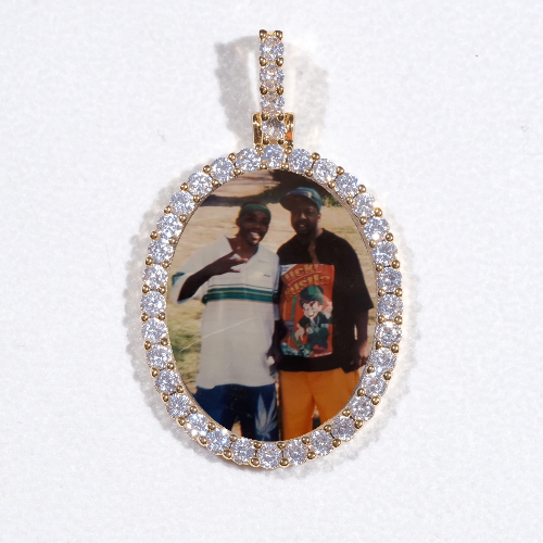 3D Oval Custom Picture Pendant