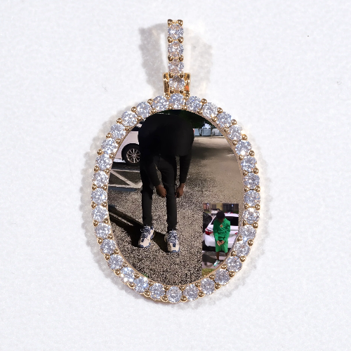 3D Oval Custom Picture Pendant