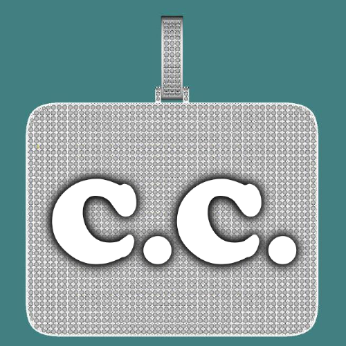 CUSTOM LETTER NECKLACE 3D BIG SQUARE